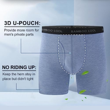 BAMBOO COOL Men’s Boxer Briefs 7-Pack Soft Comfortable