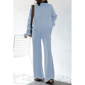 Stylish TOLENY Women’s Two Piece Knit Set in Light Blue