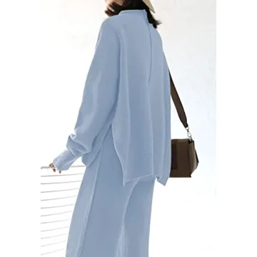 Stylish TOLENY Women’s Two Piece Knit Set in Light Blue