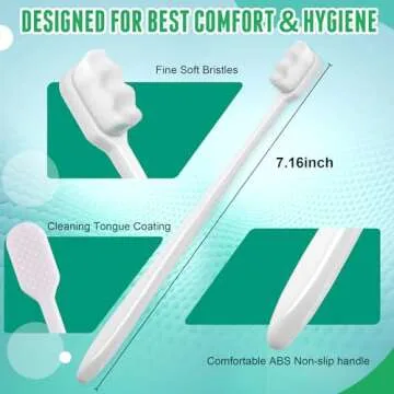 Nano Toothbrush Set - Ultra Soft, 24 Pieces for Sensitive Gums