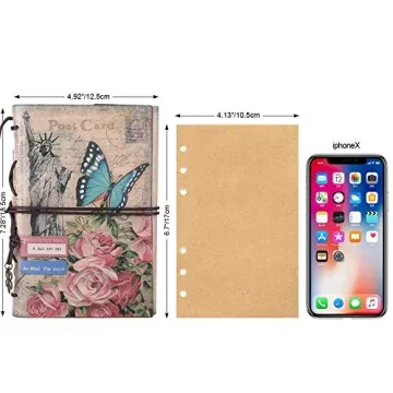 Leather Journal Notebook MALEDEN Vintage Travel Journal