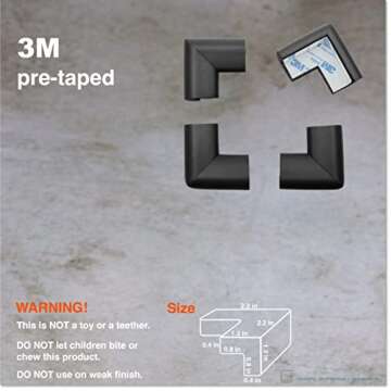 Roving Cove Baby Corner Protectors - Soft Foam 3M Adhesive