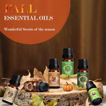 SALKING Autumn Fragrance Oils, Premium Fall Essential Oils for Diffuser, Scented Oils Gift Set for S...
