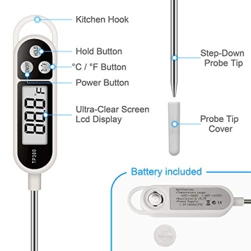 Instant Read Meat Thermometer Accurate Cooking Kitchen Tool