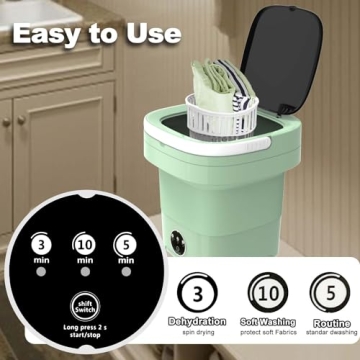 Portable 15L Mini Washing Machine for Travel & Home