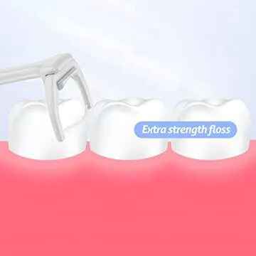 RAZOKO Dental Floss Picks, Clean Dental Flossers Kit with 2 Handle and 240 Extra Strength Refills