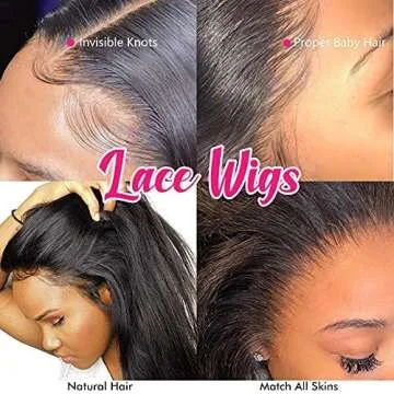 30 Inch Lace Front Wig Human Hair 13x4 HD Straight Wigs for Black Women Pre Plucked with Natural Baby Hair Brazilian Virgin Straight Lace Front Wigs Human Hair Lace Front Wigs (30Inch)