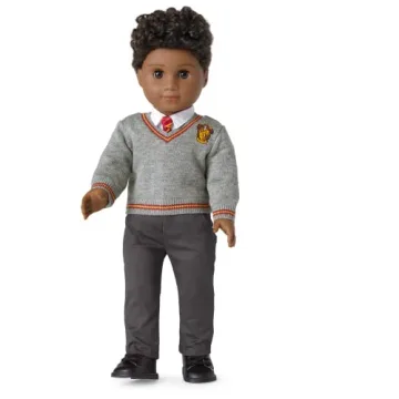 American Girl Harry Potter 18-inch Doll Gryffindor Outfit with Sweater and Scarf Featuring House Crest, For Ages 6+