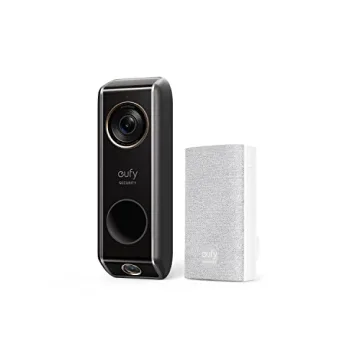 Eufy Security Video Doorbell (Wired) S330 with Chime, Dual Cam, Delivery Guard, 2K HDR, No Monthly F...