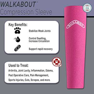 WALKABOUT Compression Sleeve for Dogs, Canine Leg Brace to Heal Wounds, Hygromas, Treat Arthritis an...