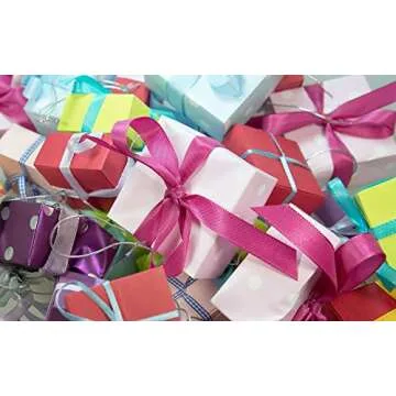 YASEO 1 Inch Black Solid Satin Ribbon, 50 Yards Craft Fabric Ribbon for Gift Wrapping Floral Bouquets Wedding Party Decoration