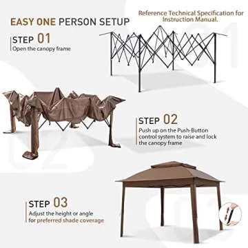 COOS BAY 11x11 Pop-Up Gazebo Tent with Mosquito Netting