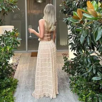 Argeousgor Women's 2 Piece Maxi Skirt Set - Chic & Stylish