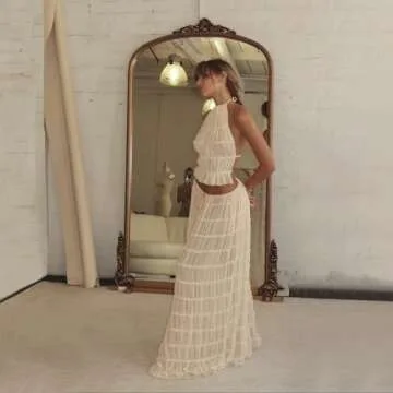 Argeousgor Women's 2 Piece Maxi Skirt Set - Chic & Stylish