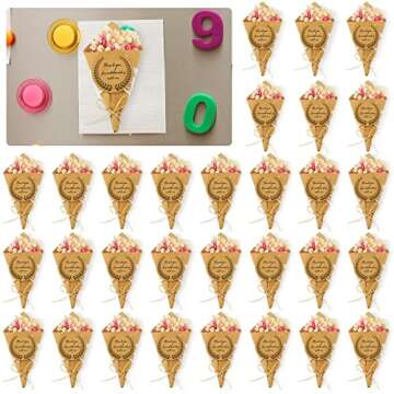 30 Pcs 30 Pcs Mini Dried Flower Bouquet Magnet Bulk Wedding Baby Shower Favors for Guests, Natural D...