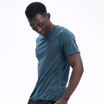 5 Pack Mens Workout T-Shirts Quick Dry Athletic Tees