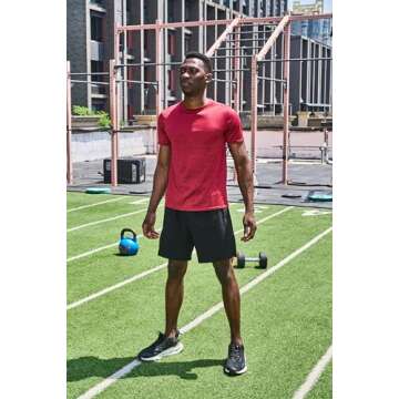 5 Pack Mens Workout T-Shirts Quick Dry Athletic Tees