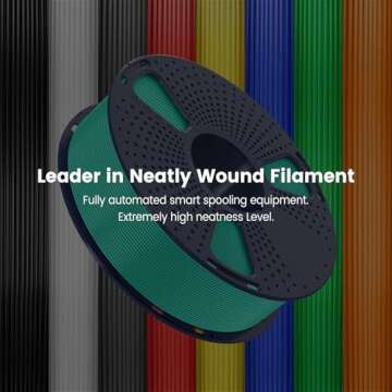 SUNLU PLA 3D Printer Filament PLA Filament 1.75mm, Neatly Wound PLA 3D Printing Filament 1.75mm, Dimensional Accuracy +/- 0.02 mm, Fit Most FDM 3D Printers, 1kg Spool (2.2lbs), PLA Black