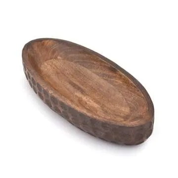 Mango Wood Decorative Bowl for Home & Seasonal Decor