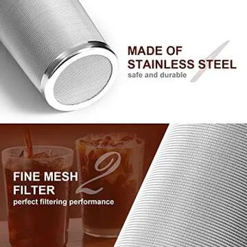 AIEVE Cold Brew Filter, Stainless Steel Cold Brew Kit Include Cold Brew Coffee Filter, Mason Jar Lid for Coffee Strainer Coffee Cold Brew Maker Compatible with 64 oz Mason Jars (Jar Not Included)