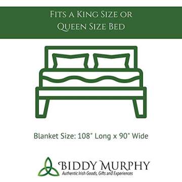 Elegant Biddy Murphy 100% Wool Blanket from Ireland