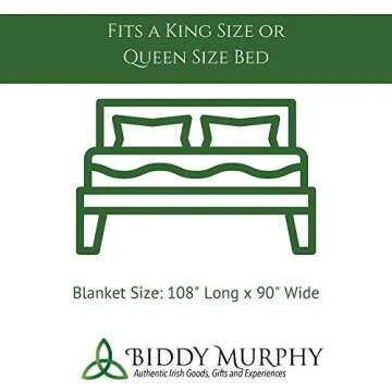 Elegant Biddy Murphy 100% Wool Blanket from Ireland
