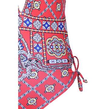 CUPSHE Women’s Printing One Piece Bikini Swimsuit Beach Swimwear (S)