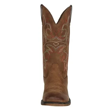 Western Cowboy Square Toe Brown Boots for Women