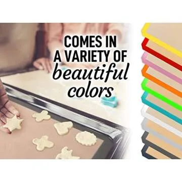 Zulay Kitchen 2-Pack Silicone Baking Mat Sheet - Reusable Silicone Baking Sheet - Easy & Convenient Nonstick Baking Supplies - 16.5"x11.6" Silicone Mats for Baking - Baking Mat For Oven - (Dark Gray)