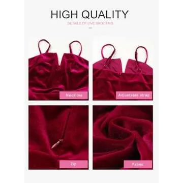 BLENCOT Sleeveless Velvet Jumpsuits For Women V Neck Spaghetti Straps Wide Leg Long Pants Dressy Rompers Winter Overalls Red Small
