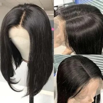 Luxurious 12 Inch Bob Wig Human Hair Lace Front Wig