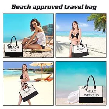 Extra Large Waterproof Beach Tote for Women