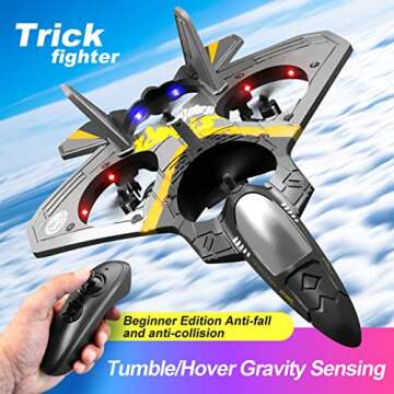 GoolRC V17 Remote Control Plane: Easy to Fly Jet Fighter with Stunts