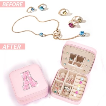 Uygafly Jewelry Organizer for Kids - Cute Personalized Travel Case