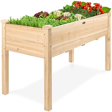 Elevated Cedar Planter Box - Ergonomic 30in Height for Easy Gardening
