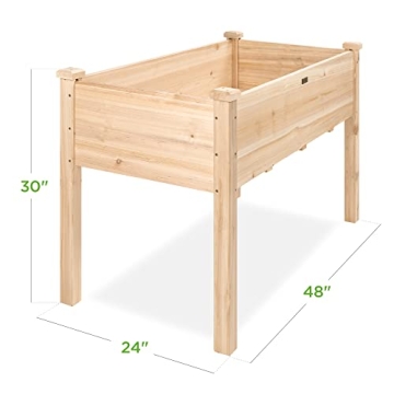 Durable Elevated Cedar Planter Box for Healthy Plants