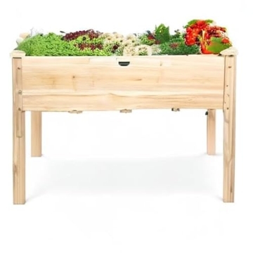 Durable Elevated Cedar Planter Box for Healthy Plants