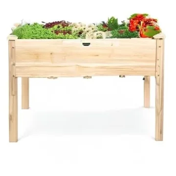 Durable Elevated Cedar Planter Box for Healthy Plants