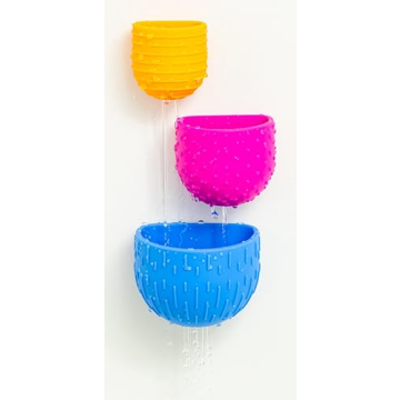 MOBI OOMPLZ Bath Toy Set for Toddlers | Safe Silicone Cups