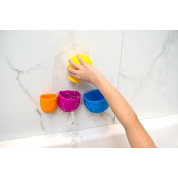 MOBI OOMPLZ Bath Toy Set for Toddlers | Safe Silicone Cups