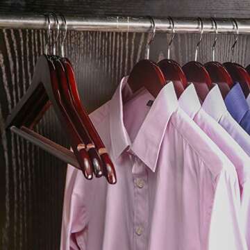 JS HANGER Premium Quality Wooden Hangers - 20-Pack for Stylish Closet Organization