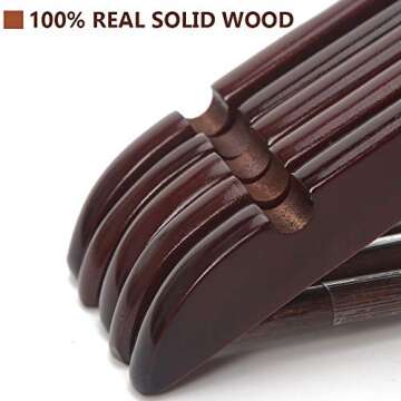 JS HANGER Stylish Wooden Hangers 20-Pack - Walnut Finish