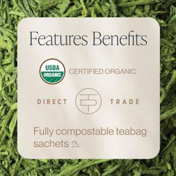 Rishi Tea Matcha Super Green - Organic, Antioxidant-Rich Sencha & Matcha Blend - 15 Count Sachets