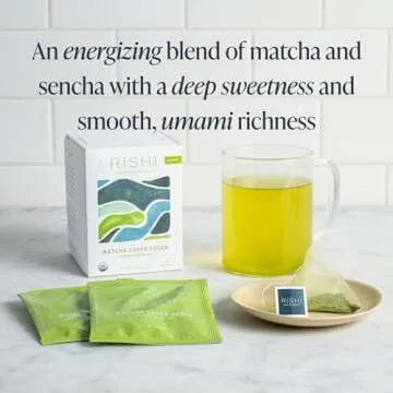 Rishi Tea Matcha Super Green - Organic Caffeinated Sachet Bags