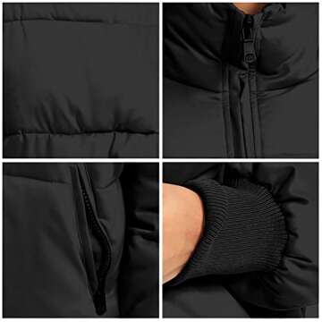 PABOPKOBI Women’s Winter Baggy Zip Puffer jackets Short Down Jacket Coat