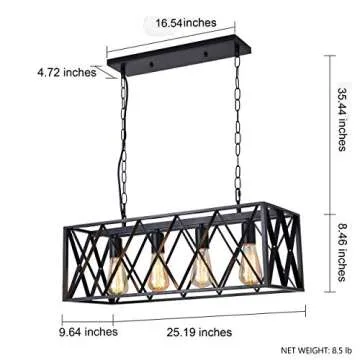 ISRAMP Pendant Lighting - Industrial Modern Chandelier