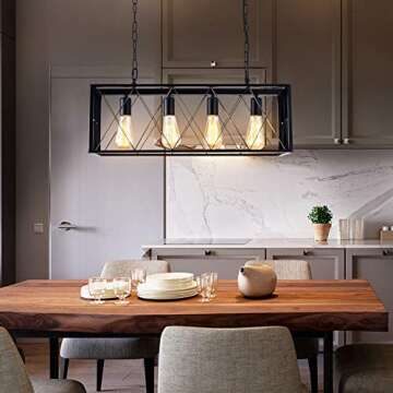 ISRAMP Pendant Lighting - Industrial Modern Chandelier