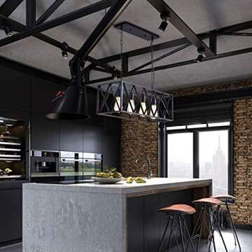 ISRAMP Pendant Lighting - Industrial Modern Chandelier