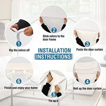 H.VERSAILTEX French Door Curtains - Soft Linen Fabric, 26x68 Inch, Elegant Privacy Shade