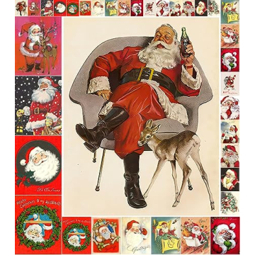 FLONZ Santa Decoupage Paper Pack 35 Sheets Christmas